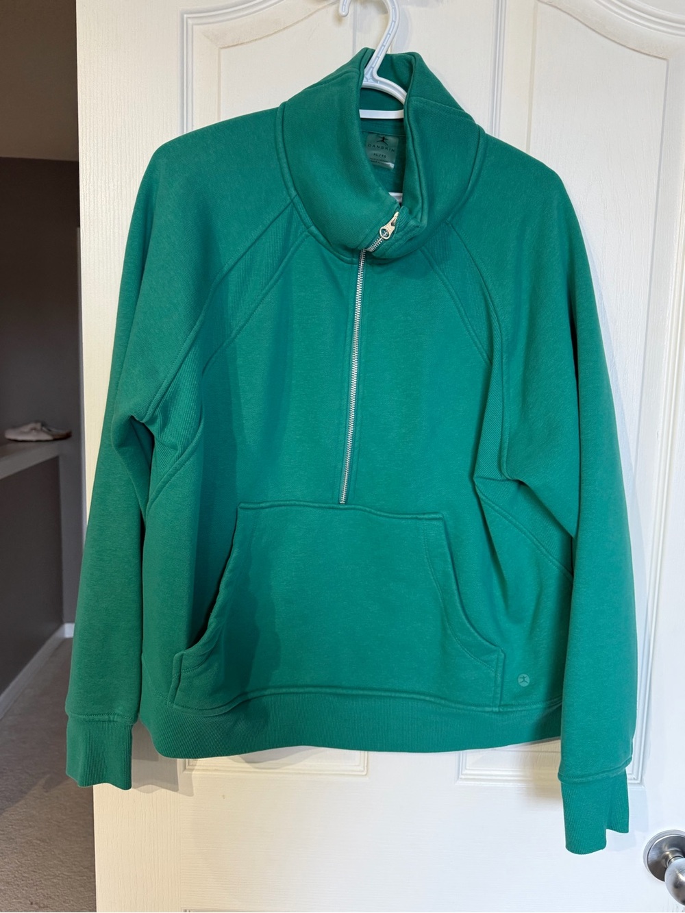 Danskin Green Half-Zip Pullover Sweater